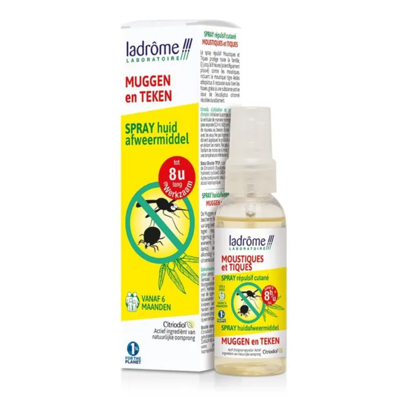 Ladrôme Muggen en Teken Spray Huid Afweermiddel