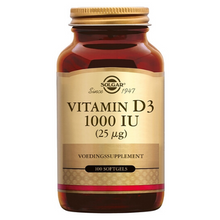 Afbeelding in Gallery-weergave laden, Vitamin D-3 25 µg/1000 IU (vitamine D uit levertraan) - 100 softgels
