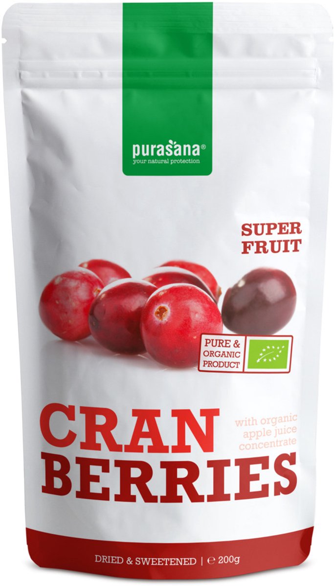 Purasana Veenbessen (Cranberries) - 200 gr
