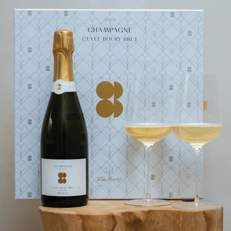 Boury Bottled giftset champagne
