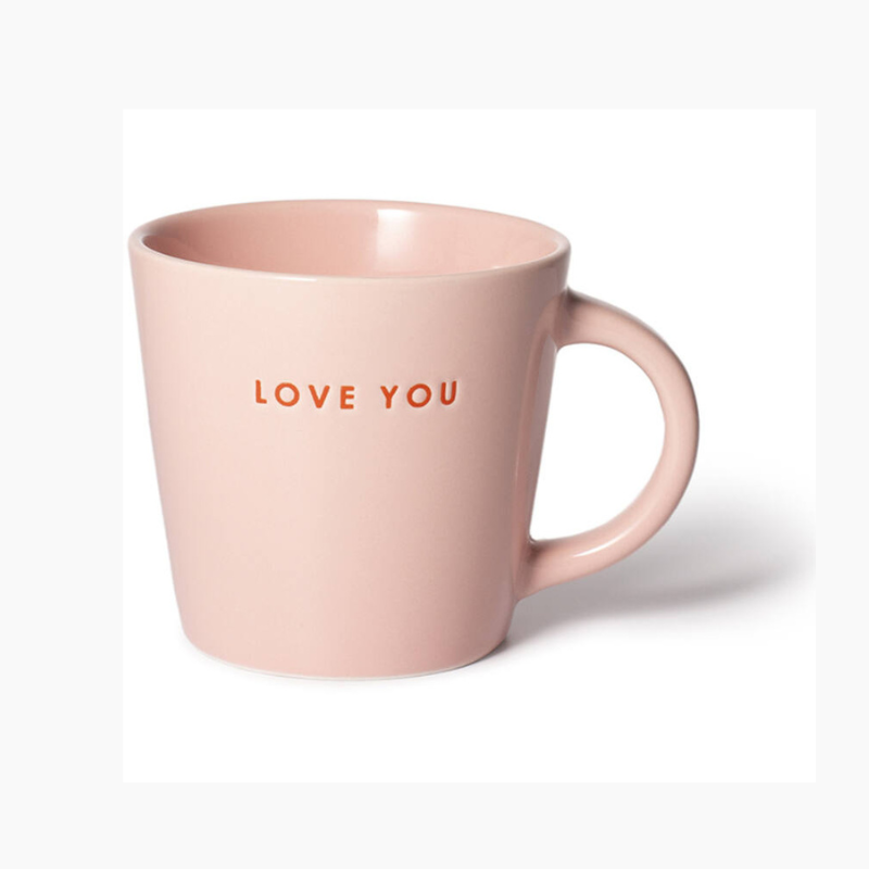 Mok cappuccino cup LOVE YOU pink 250ml
