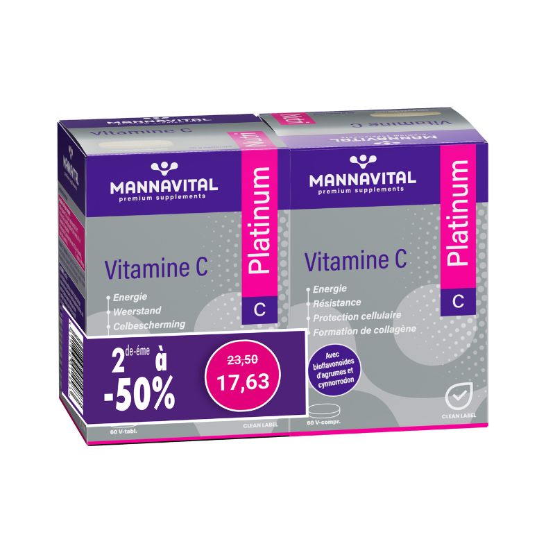DUOPACK Mannavital Vitamine C Platinum - 2x60 V-tabl.