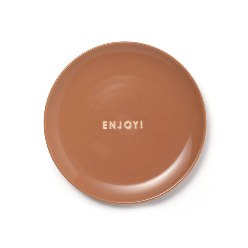 Keramieken taartbordje Enjoy (16cm)
