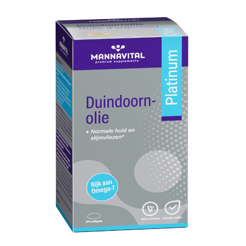 Mannavital Duindoornolie Platinum - 150 softgels