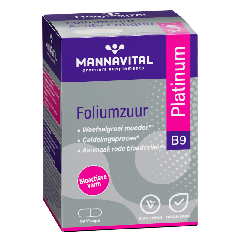 Mannavital Foliumzuur Platinum - 90 V-caps.