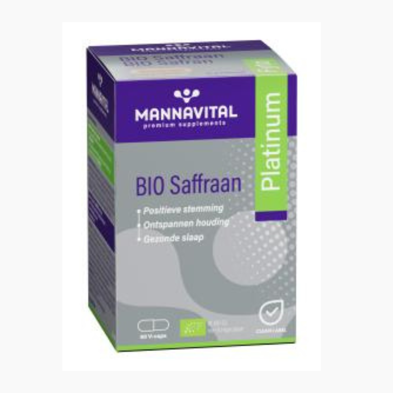 Mannavital Saffraan Platinum - 60V-caps
