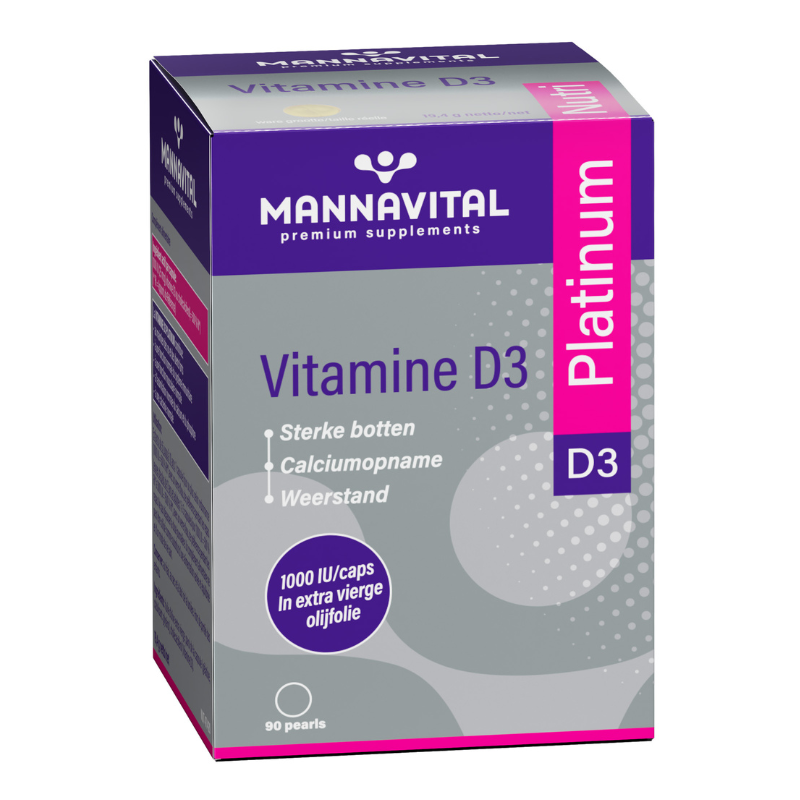 Mannavital Vitamine D3 Platinum pearls  - 90 pearls