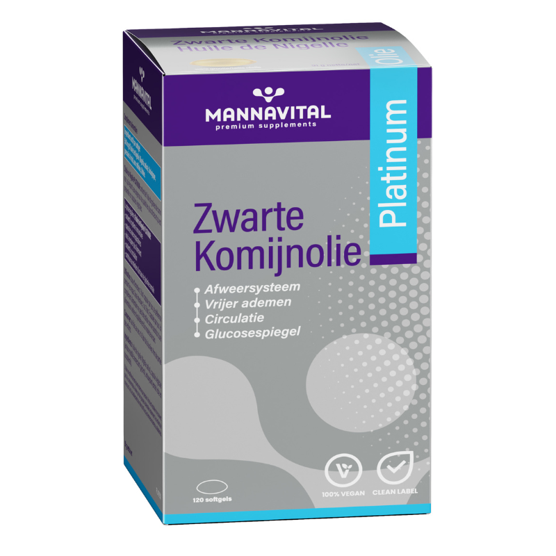Mannavital Zwarte Komijnolie -120 softgels