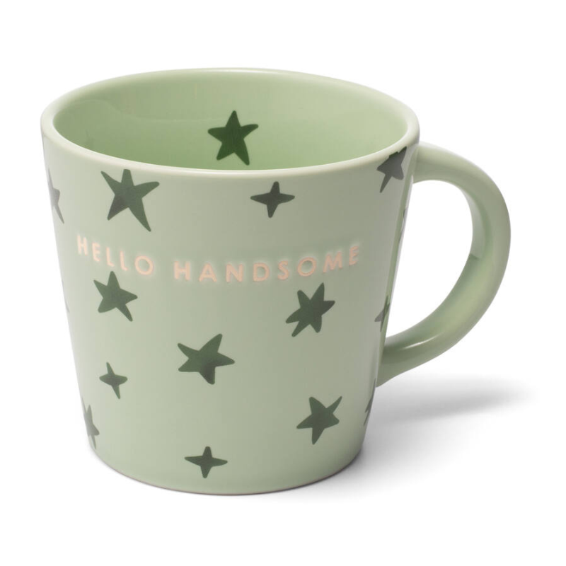 Mok cappuccino cup stars HELLO HANDSOME green 250ml
