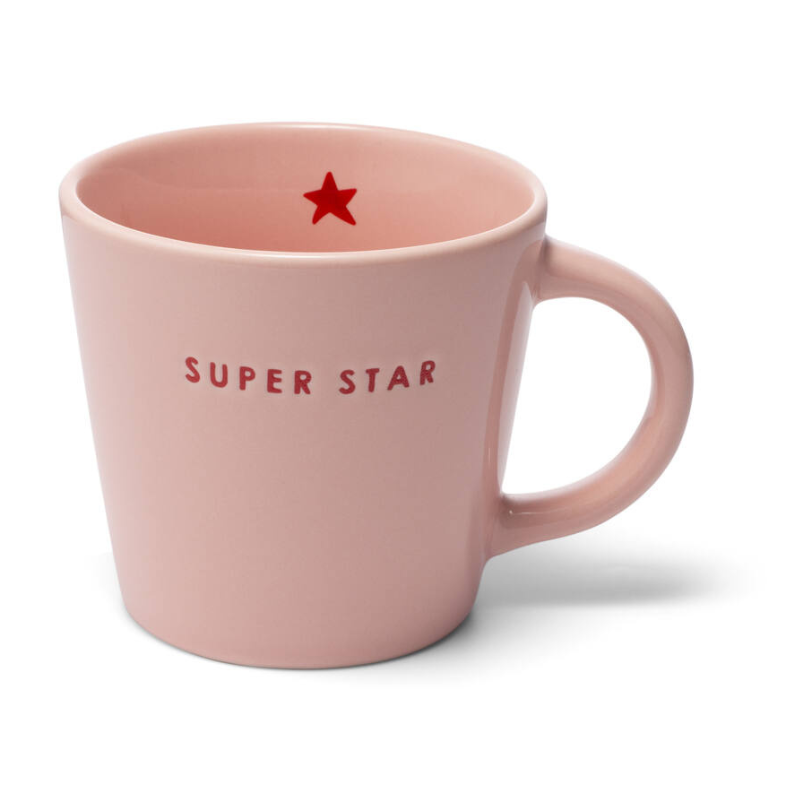 Mok cappuccino cup SUPER STAR pink 250ml