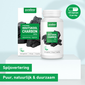 Purasana Plantaardige Houtskool - 120 Vcaps