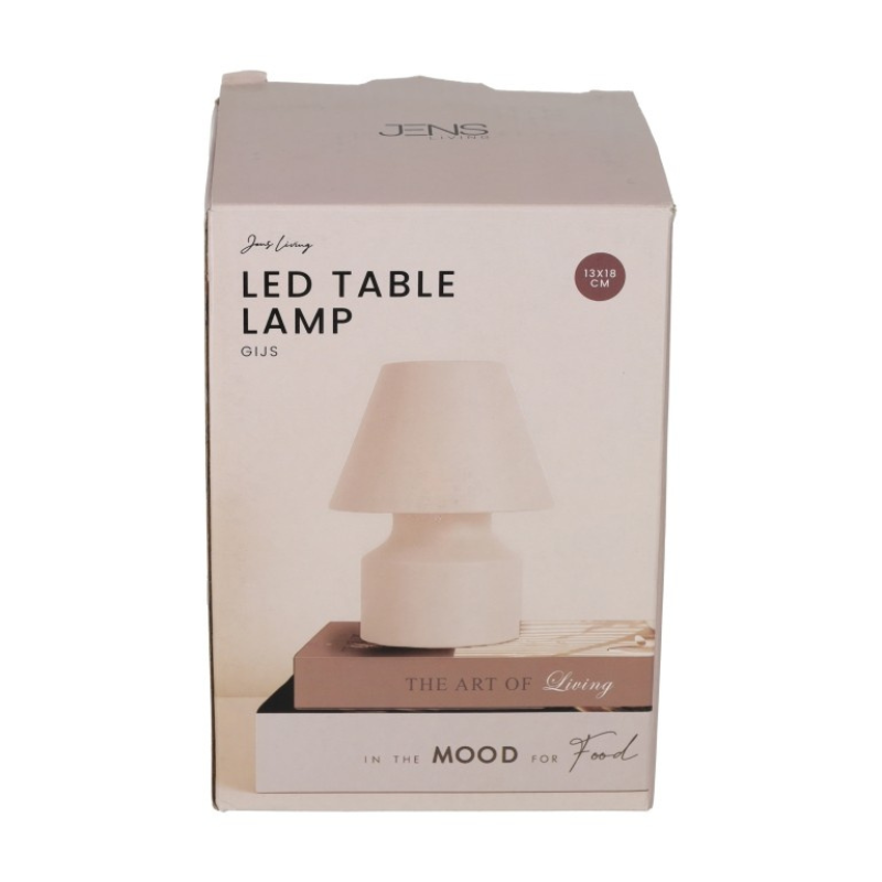 Tafellamp led grijs taupe