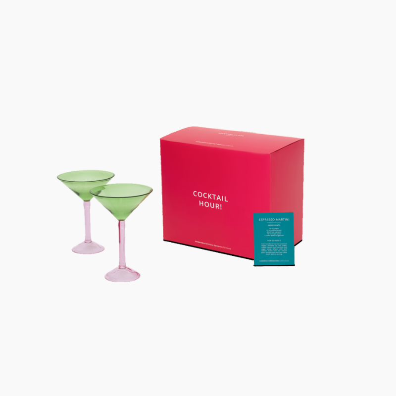 Aperobox Martini Cocktail glazen - set van 2 glazen in giftbox