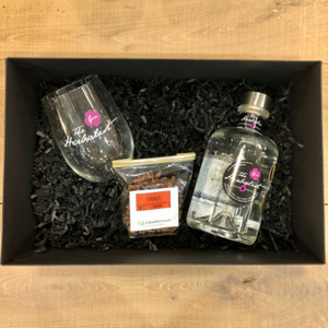 Aperobox "The herbalist  Gin" met 1 glas zonder voet en steranijs