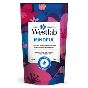 Westlab Badzout Epsom & Himalaya met Wierook, Bergamot en CBD Olie - Mindful - 1kg