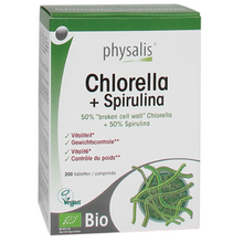 Afbeelding in Gallery-weergave laden, Physalis Chlorella + Spirulina  - 200 Tabletten
