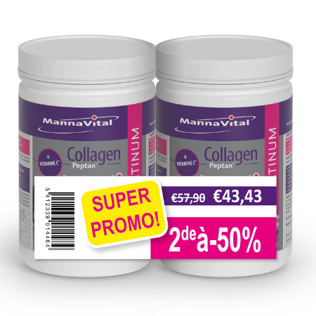 DUOPACK Collagen Platinum Mannavital 306 gr - 2de aan -50%