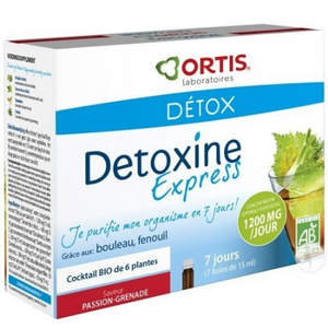 Ortis Detox Detoxine Express Framboos Bio - Flesjes 7x15 ml