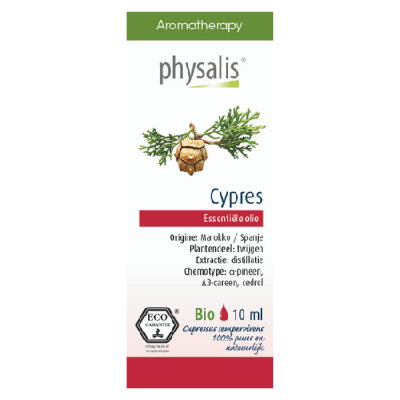 Physalis Cypres etherische olie Bio - 10 ml