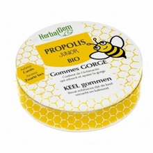 Afbeelding in Gallery-weergave laden, Herbalgem Propolis Junior bio keel gommen - 45 kauwgummies
