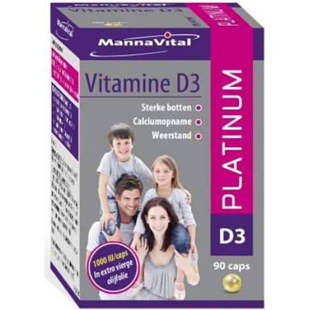 Mannavital Vitamine D3 Platinum pearls - 90 caps