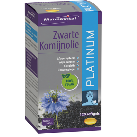 Mannavital Zwarte Komijnolie -120 softgels