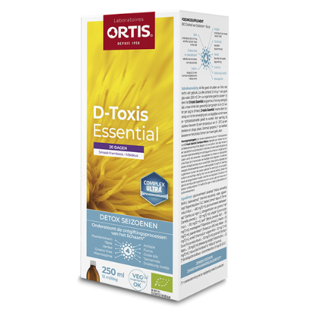 Ortis Detox Detoxine Vitaliteit Framboos en Hibiscus Met Fucus Bio - 250 ml