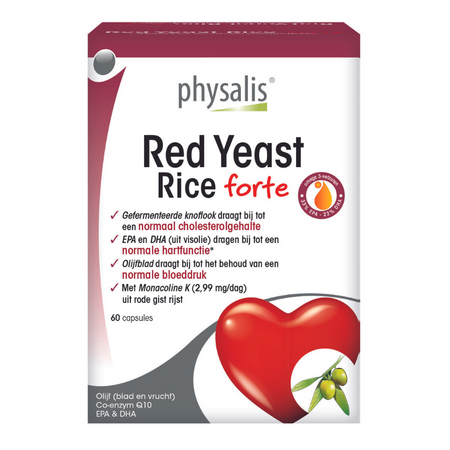 Physalis Rode gist rijst forte - 60 caps