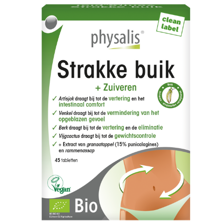 Physalis Strakke Buik + zuiveren - 45 tabl