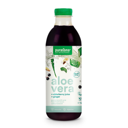 Purasana Aloë Vera sap vlierbes met pulp - 1000 ml