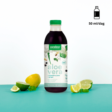 
                  
                    Purasana Aloë Vera sap vlierbes met pulp - 1000 ml
                  
                
