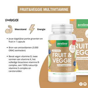 Purasana Fruit & Veggie Multivitamine - 60 V-caps