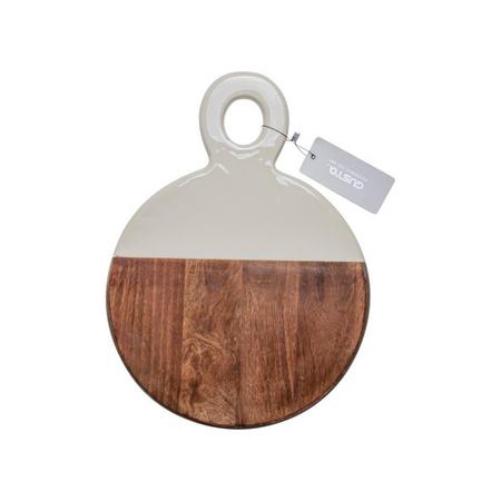 Serveerplank mango met enamel ø32cm