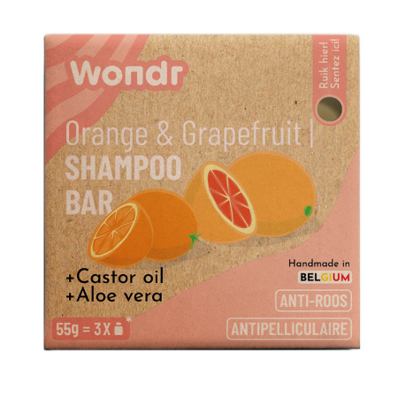 
                  
                    Wondr Shampoo Bar - Orange is the new bar - Anti-roos
                  
                