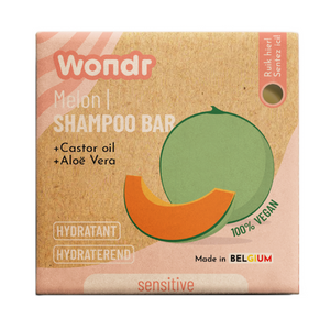 Wondr Shampoo Bar - Sweet Melon - Gevoelige hoofdhuid & Hydraterend - Normaal of XL